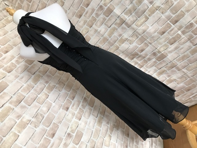 e22092●AYERS ROCK 衣装 ドレスワンピース ブラック シフォン ７号の画像3