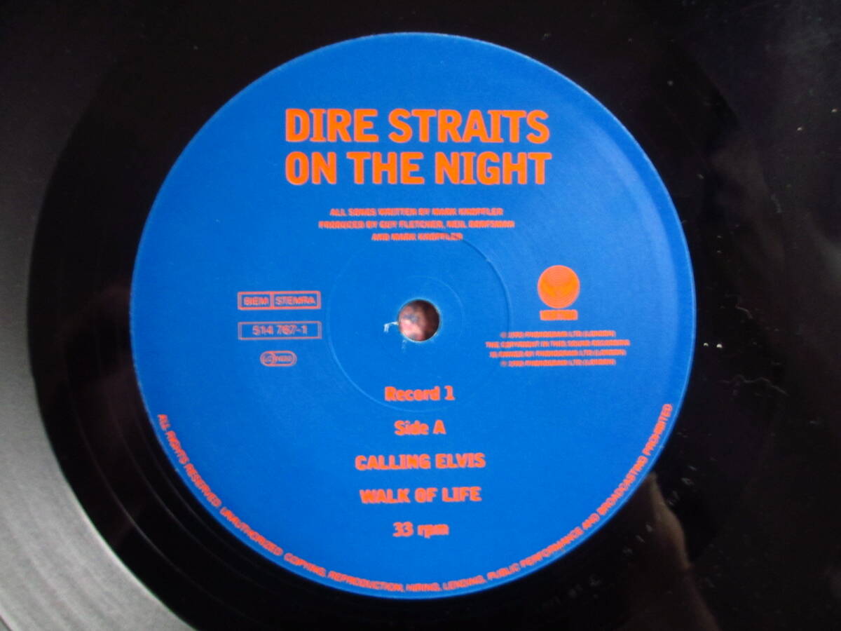 激レア希少LP / Dire Straits ダイアーストレイツ Mark Knopfler マークノップラー / On The Night / Vertigo 514766-1 / 2LP / オリジナル_画像3