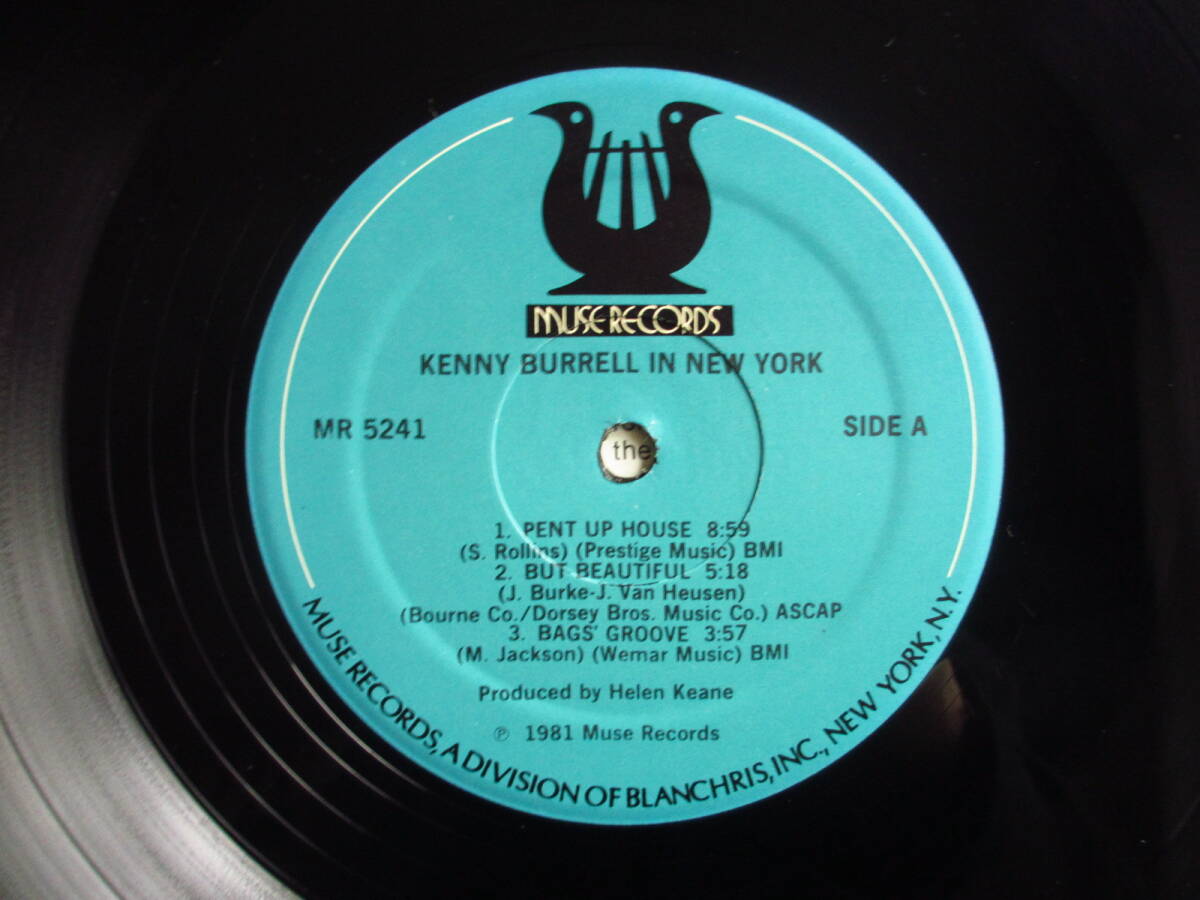 オリジナル / Kenny Burrell / ケニー・バレル / In New York / Muse Records / MR 5241 / US盤_画像3