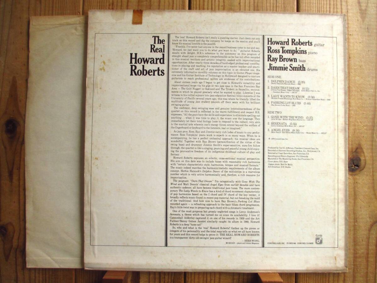 オリジナル / Howard Roberts / ハワードロバーツ / The Real Howard Roberts / Concord Jazz / CJ-53 / US盤_画像2