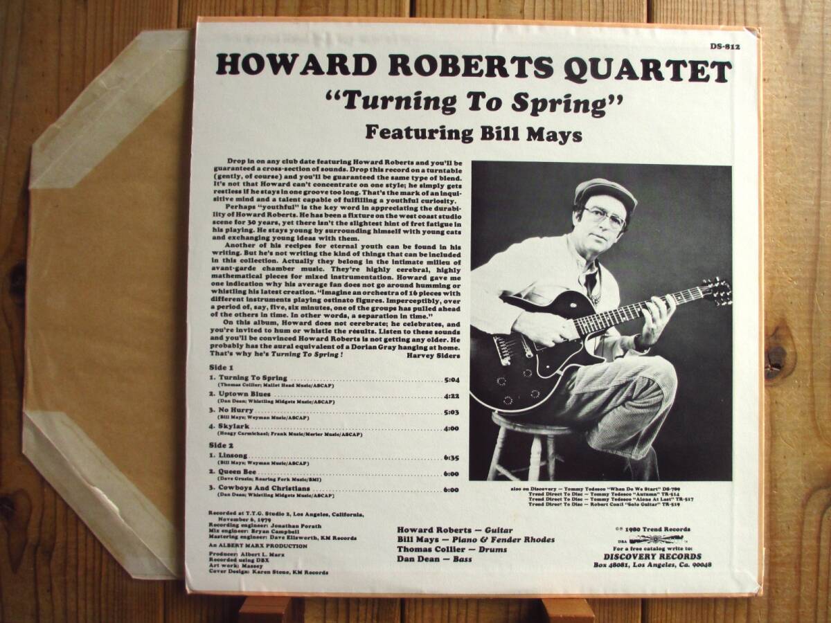 オリジナル / The Howard Roberts Quartet / ハワードロバーツ / Featuring Bill Mays / Turning To Spring / Discovery Records / DS-812_画像2