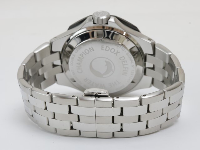 2404-551 エドックス オートマチック 腕時計 美品 EDOX 80110 357NM NIN デルフィン オリジナル 日付 箱有りの画像7