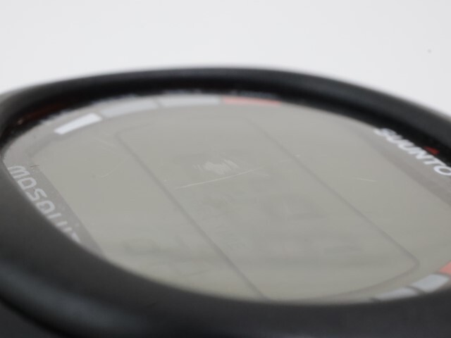 2404-555 スント クオーツ 腕時計 SUUNTO CR2032 モスキート ダイブコンピューター 黒ケース 純正ベルトの画像9
