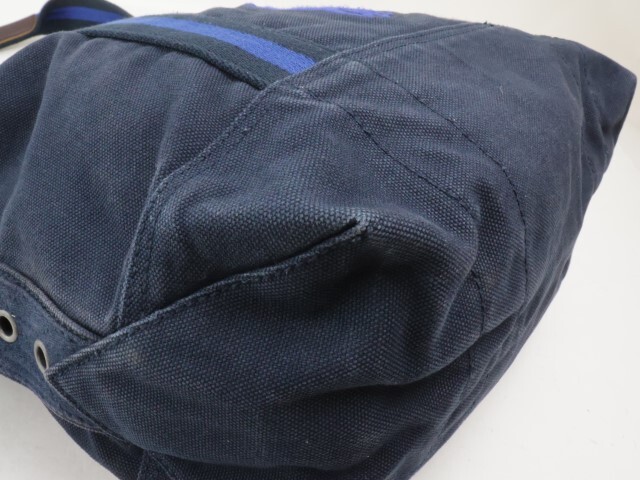 2404-63 Polo Ralph Lauren tote bag POLO RALPH LAUREN canvas made navy on ZIP