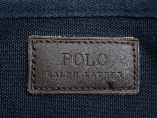 2404-63 Polo Ralph Lauren tote bag POLO RALPH LAUREN canvas made navy on ZIP