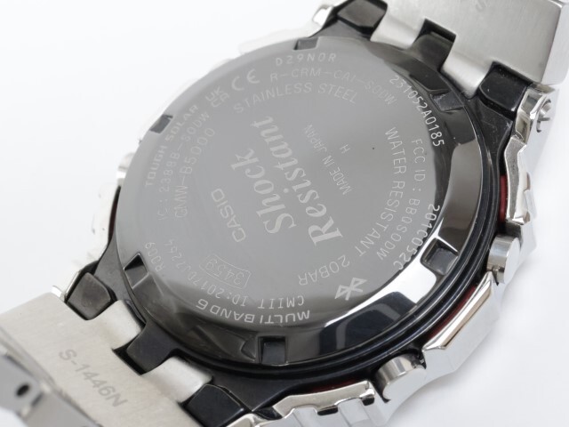 2404-591 カシオ 電波ソーラー 腕時計 美品 G-SHOCK GMW-B5000D-1JF フルメタル 5000シリーズ スマホリンク 純正ブレスの画像6