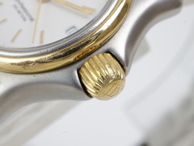 2404-629 タグホイヤー クオーツ 腕時計 TAG HEUER S05.008M プロフェッショナル セル 日付 コンビカラーブレスの画像2