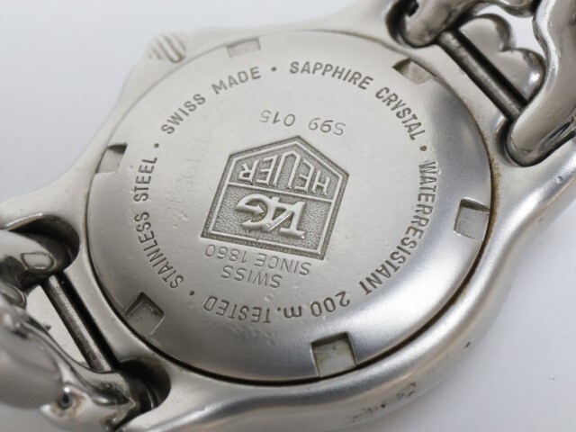 2404-634 タグホイヤー クオーツ 腕時計 TAG HEUER S99 015 プロフェッショナル セル 日付 白文字盤 シルバーカラーの画像6