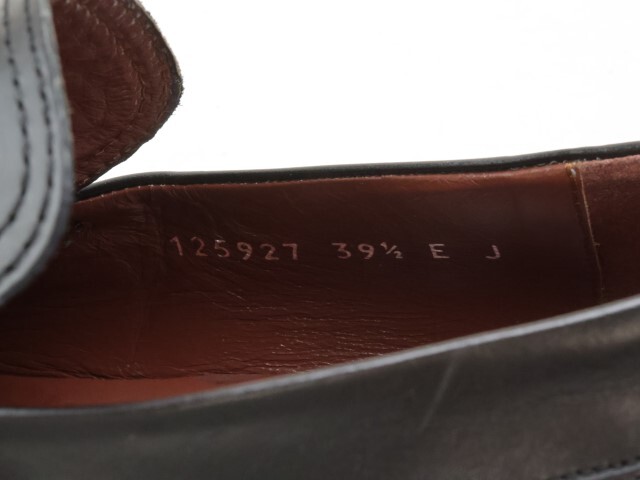 2404-82 グッチ 125927 ビットローファー シューズ 美品 GUCCI レザー製 サイズ 39 1/2 ブラック