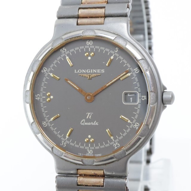 2404-560 Longin Quartz Watch Longines Conquest ti Quartz Date Titanium Подлинное дыхание