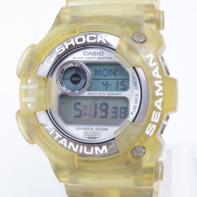 2404-597 カシオ クオーツ 腕時計 CASIO G-SHOCK DW-9950WC シーマン W.C.C.S. チタン スケルトン マンタ 純正ベルトの画像1