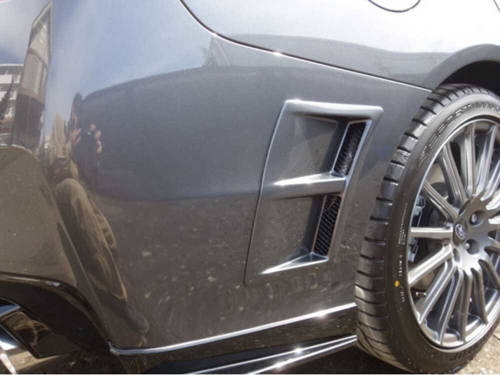[在庫品] 【ダークグレーメタリック#61K】塗装対応 スバル WRX STI S4 VA系 セダン リアサイド エアダクトカバー 左右セット ABS製_画像3