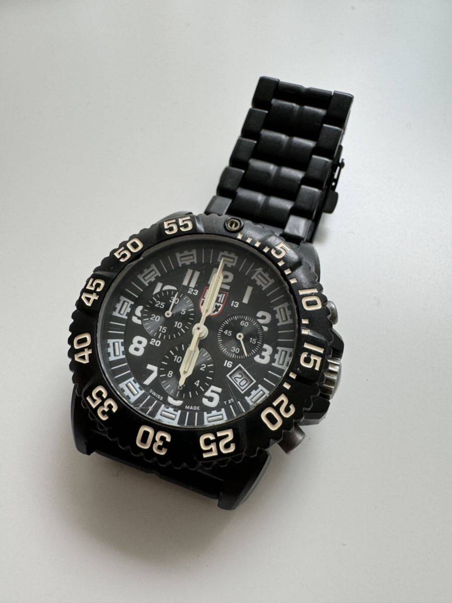LUMINOX 3080 темно-синий наклейка z хронограф наручные часы карбоновый ремень есть кейс иметь 