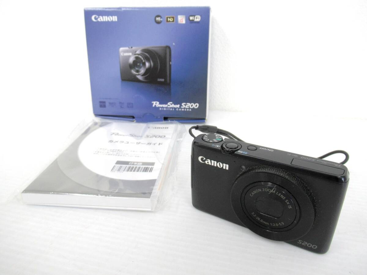 【Canon/キヤノン】卯①70//PowerShot S200/コンパクトデジタルカメラ/バッテリー/箱付き