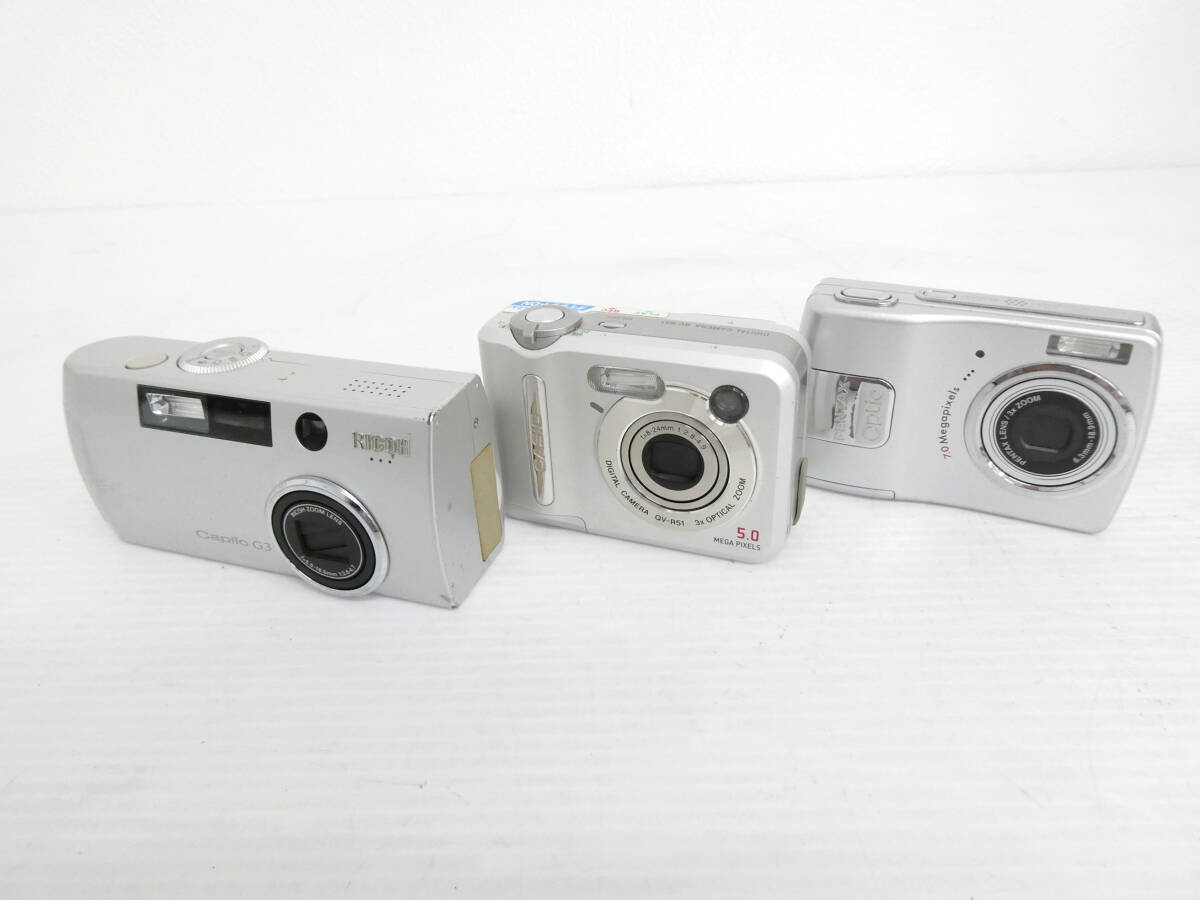 【PENTAX/RICOHCASIO】卯③226//コンパクトデジタルカメラ3台まとめ/Optio M20/Caplio G3/他/単三乾電池式の画像1