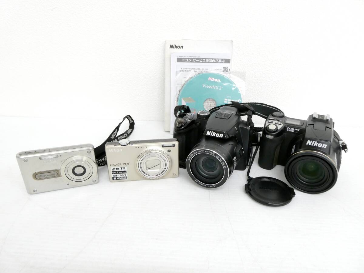 [Nikon/ Nikon CASIO].①684// compact digital camera 4 pcs summarize COOLPIX P500/5700/S6000 other ///