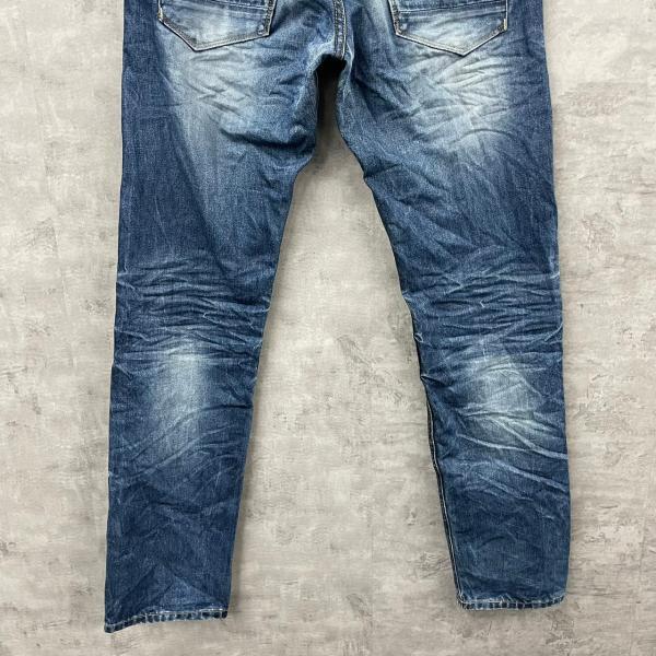 GOV DENIM デニムジーンズパンツ ブルー ボタンフライ 32 実寸W32in USA 海外輸入 古着 SK10456の画像7