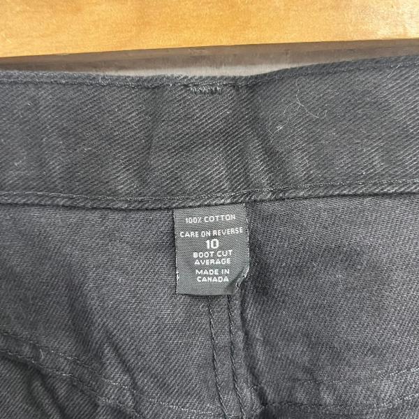 NEW YORK JEANS NY デニムジーンズパンツ ブラック ジップフライ ブーツカット 10 実寸W31in USA 海外輸入 古着 S220204-H441_画像4