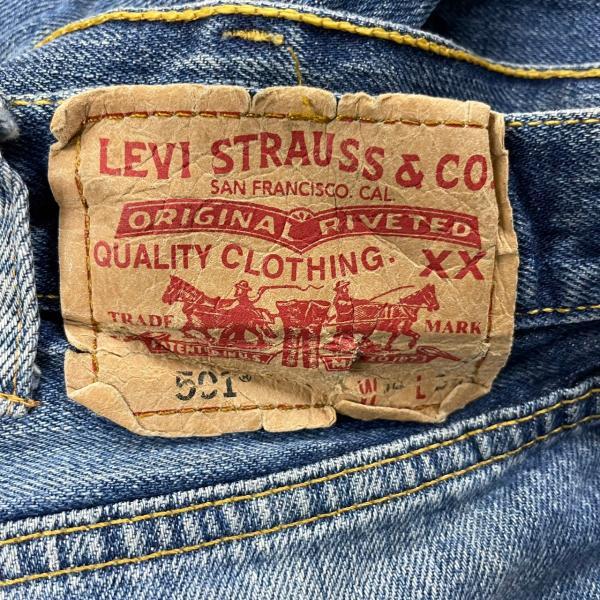 Levi's リーバイス 501R デニムジーンズパンツ ブルー ボタンフライ W34L34 実寸W33in 赤タブ 005010188 USA 海外輸入 古着 LK10433_画像10