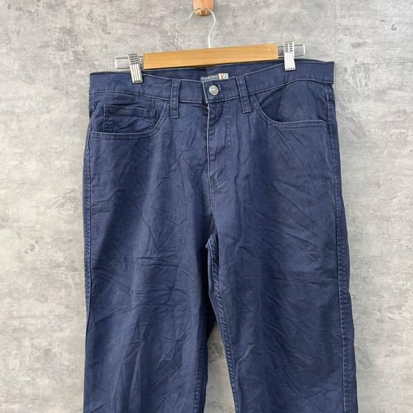 DOCKERS ドッカーズ チノパンツ ネイビー ジップフライ ストレート W32L32 実寸W33in S40196 56790-0046 USA 海外輸入 古着 S1-N162_画像4