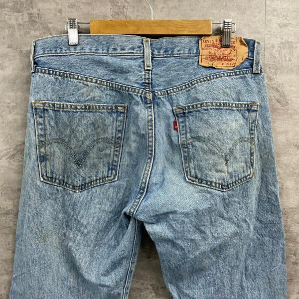 Levi's リーバイス 501 デニムジーンズパンツ ライトブルー ボタンフライ W34L29 実寸W34in 501-0134 USA 海外輸入 古着 LK10266_画像3