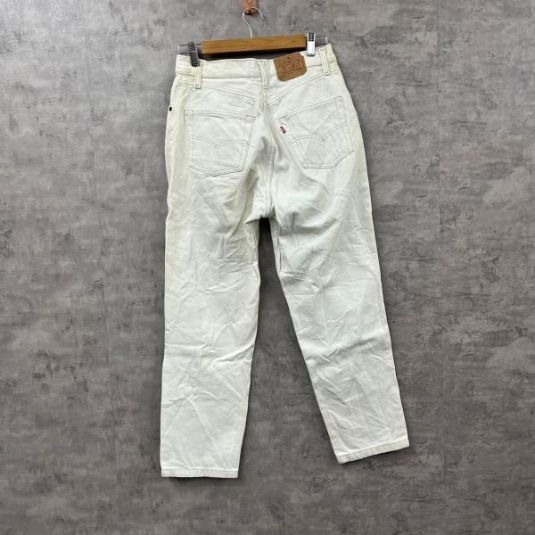 Levi's リーバイス 901 デニムジーンズパンツ ホワイト ボタンフライ カラー 赤タブ USA 海外輸入 古着 L211220-H142_画像2