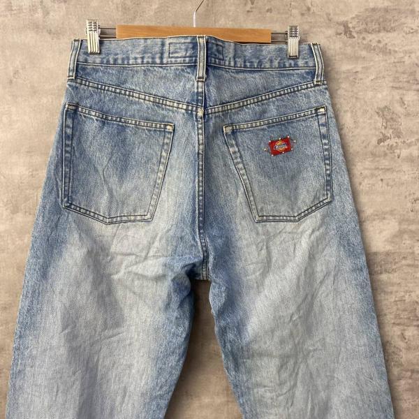 Dickies ディッキーズ デニムジーンズパンツ ライトブルー ボタンフライ W32L36 実寸W33in USA 海外輸入 古着 S1-N154_画像4