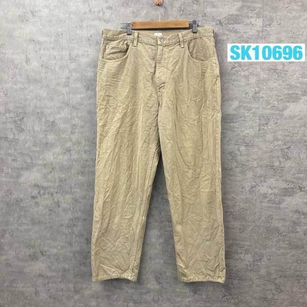 Calvin Klein Jeans カルバン デニムジーンズパンツ ベージュ ジップフライ カラー 36 実寸W35in BMRY171 USA 海外輸入 古着 SK10696_画像1