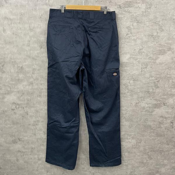 Dickies ディッキーズ ダークネイビー ジップフライ ワークパンツ 36×34 実寸W36in USA 海外輸入 古着 S211208-H204_画像2