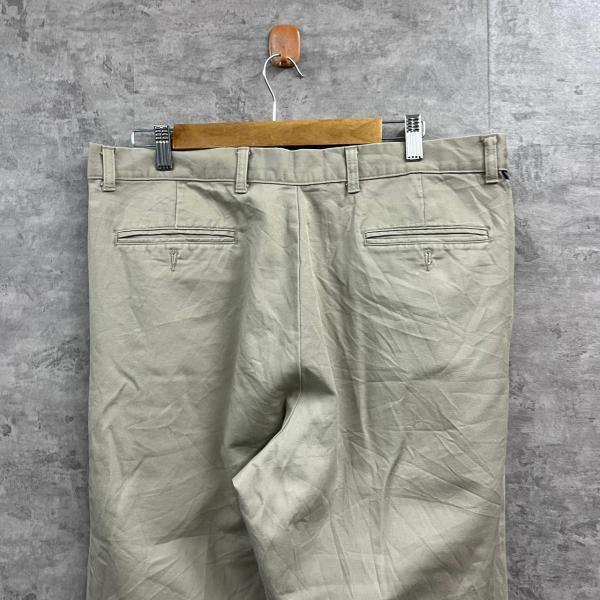 DOCKERS ドッカーズ チノパンツ グレーベージュ ジップフライ ツータック W36L32 実寸W36in 47443-9022 USA S220128-H383_画像5