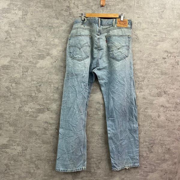 Levi's リーバイス 505 デニムジーンズパンツ ライトブルー ジップフライ W40L32 実寸W40in 大きいサイズ 赤タブ 00505-1297 LK10007の画像2