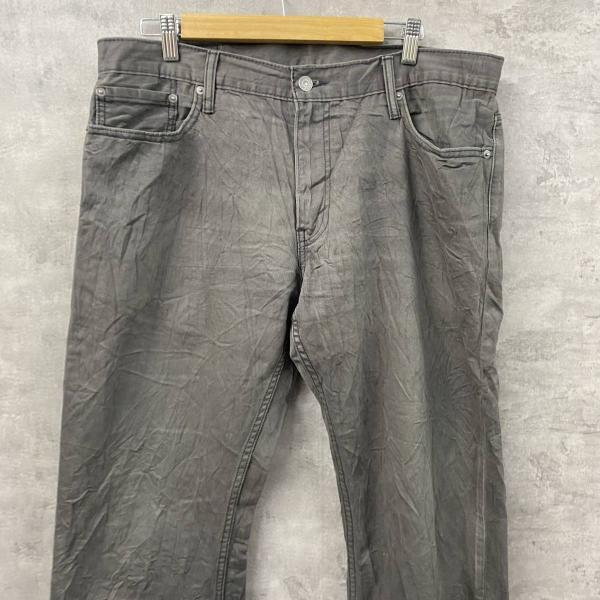 Levi's リーバイス 514TM ダークグレー チノ カラーパンツ 黒タブ 黒パッチ ジップフライ W36L34 実寸W36in 00514-0408 USA L10619_画像3