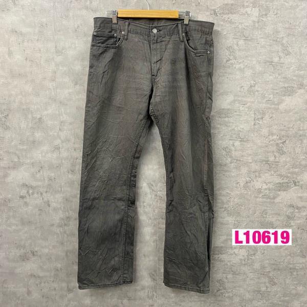 Levi's リーバイス 514TM ダークグレー チノ カラーパンツ 黒タブ 黒パッチ ジップフライ W36L34 実寸W36in 00514-0408 USA L10619_画像1