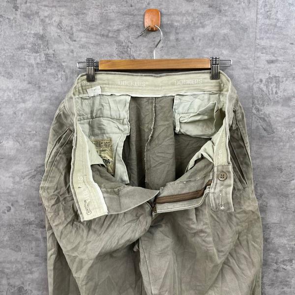 DOCKERS ドッカーズ チノパンツ AUTHENTIC KHAKIS ベージュ ジップ リラックス W34L20 実寸W32in 20426-4624 S220721-H840_画像9