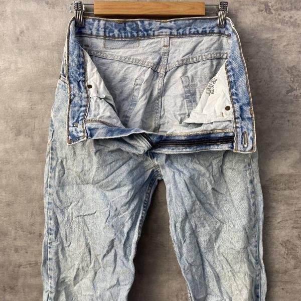 Levi's リーバイス 505 デニムジーンズパンツ ライトブルー ジップ レギュラーストレート W33L34 実寸W31in 赤タブ USA L221210-N714_画像8