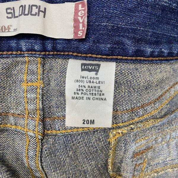 Levi's リーバイス 504TM SLOUCH デニムジーンズパンツ インディゴブルー ジップフライ 20M 実寸W41in 14554-1488 USA L10315_画像9