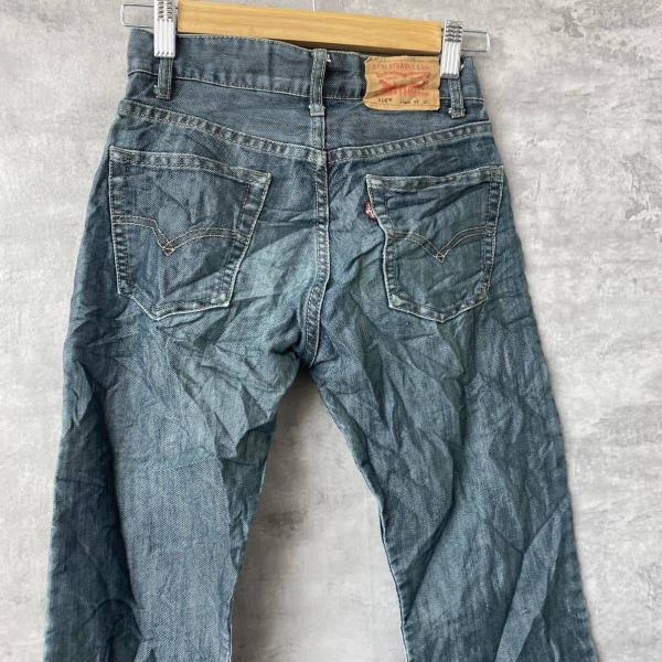 Levi's リーバイス 514TM デニムジーンズパンツ ブルー スリムストレート キッズ W25L27 実寸W22in 5514-873 L221021-N599_画像5