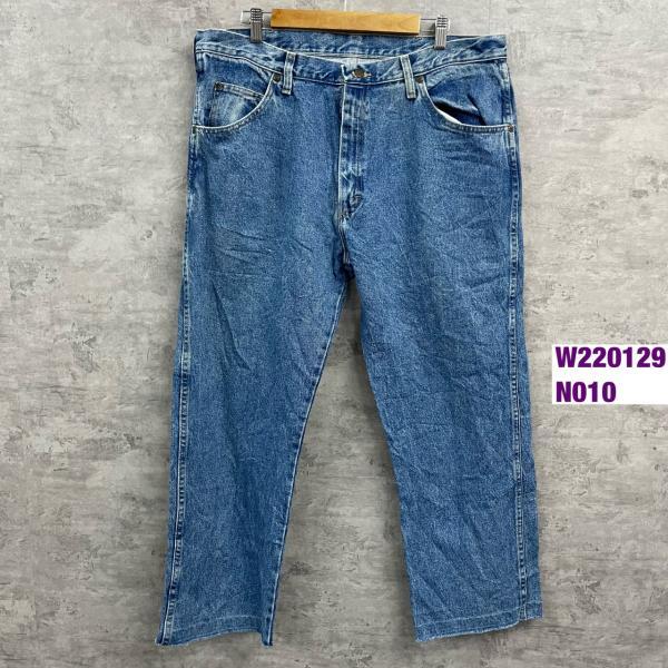 Wrangler Wrangler Denim Jeans Jeans Bants Light Blue Zip Fly Rigation 38 × 30 Фактический W38in 96501ds USA W220129-N010