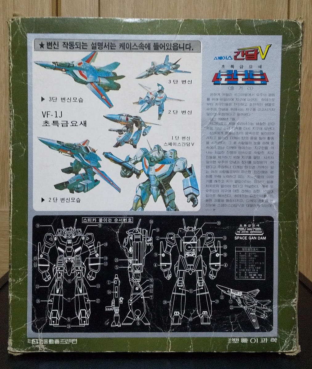 1/55 スペースガンダムV SPACE GANDAM V 韓国製 玩具 2体 VF-1J JOON'S バルキリー 超時空要塞マクロス タカトク タカトクトイス 海外 パチの画像7