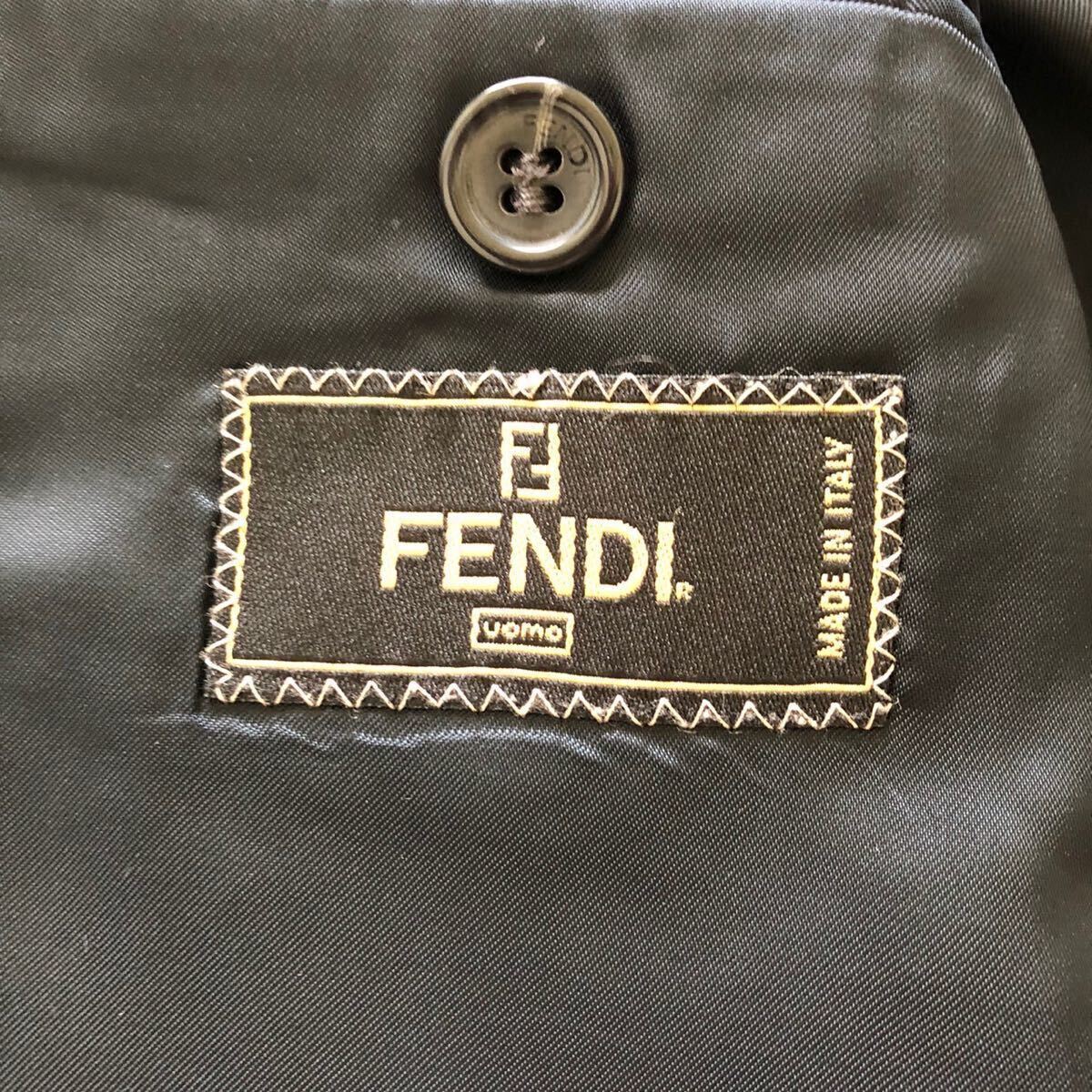 【美品/ XL相当】フェンディ FENDI テーラードジャケット ブレザー メンズ LL相当_画像8