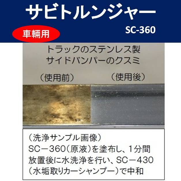 錆取り剤 サビ落とし 2L 2個 速効 サビトルンジャー SC-360 車輛用 2L sabitori サビ 水垢 油汚れ 錆止め塗料 錆取り方法の画像5