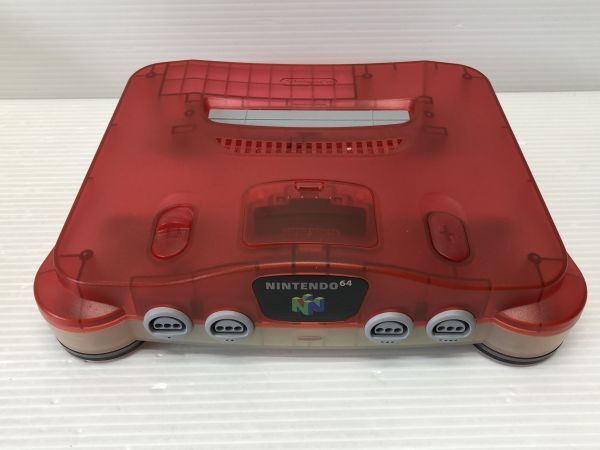 N264-240405-34 NINTENDO 64 クリアレッド 【中古品】の画像4