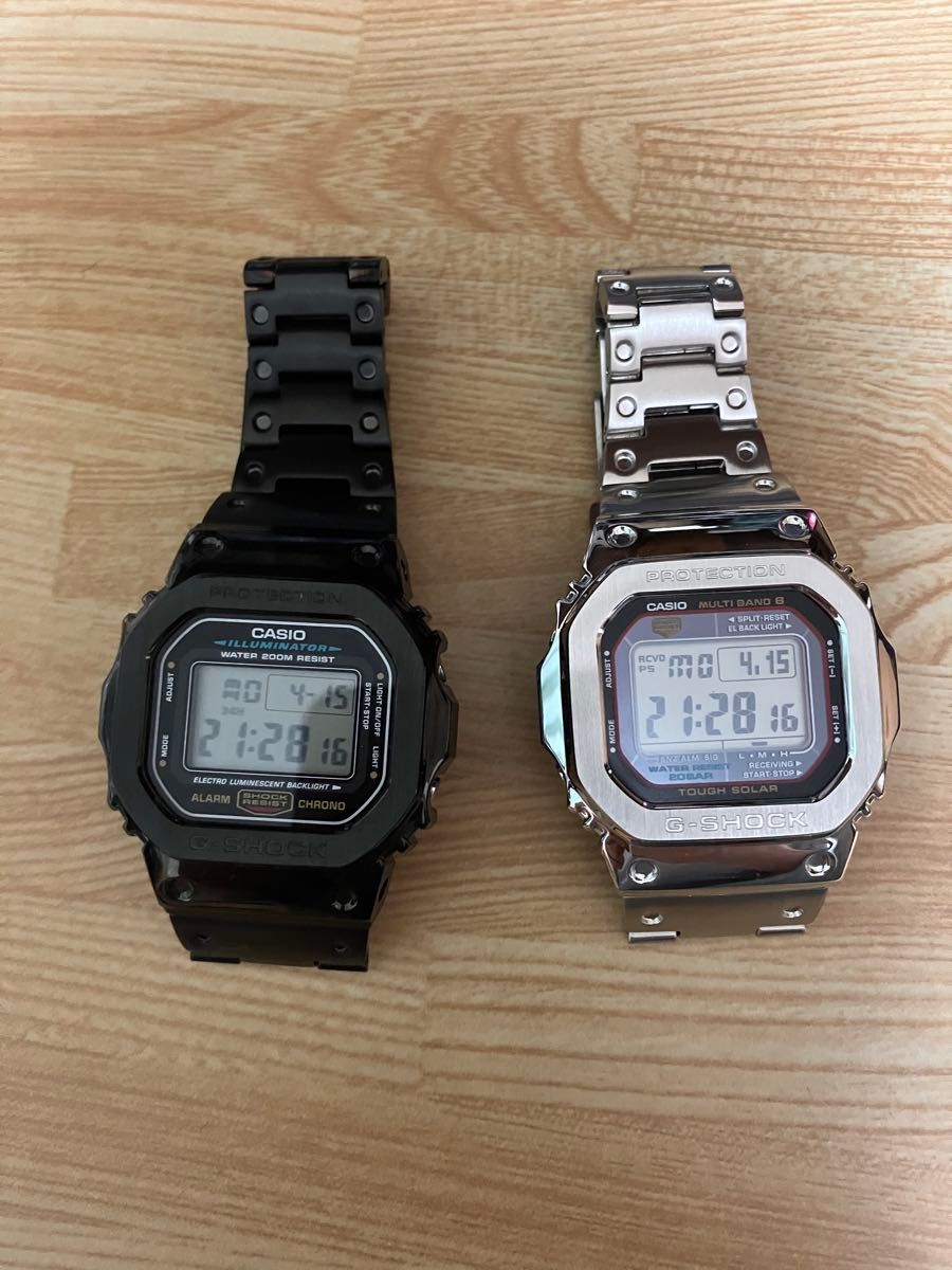 CASIO G-SHOCK GW-M5610-1ER メタルカスタム　DW-5600E メタルカスタム　セット売り