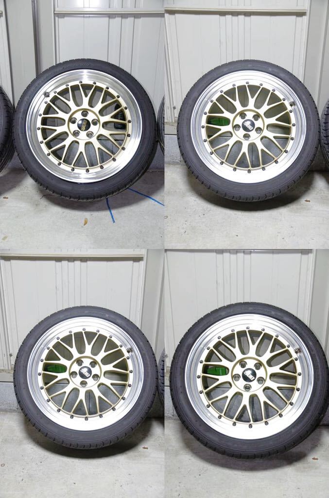 【美品】BBS LM LM247 GL-SLD 18×7.5j+49 100/5H ディスク/ゴールド リム/シルバーダイヤカット プリウス カローラ GT86 BRZ レガシィの画像6