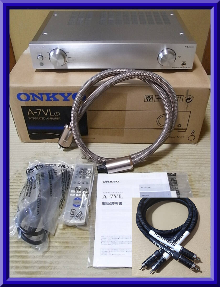 ★ユーズド品・美品■動作確認済★ONKYO/オンキョー■ステレオ・プリメインアンプ A-7VL(S) ■高級電源ケーブル＆RCAケーブル付★ _画像1