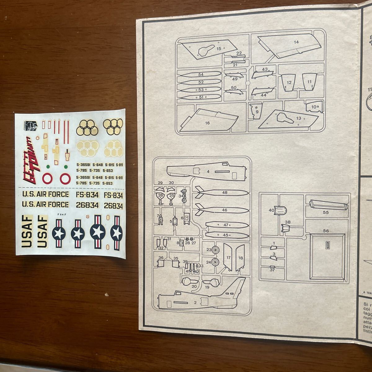 イタレリ　イタラエレイ　1/72 リパブリックF-84Fサンダーストリーク(画像が全て、部品図で確認下さい)_画像2