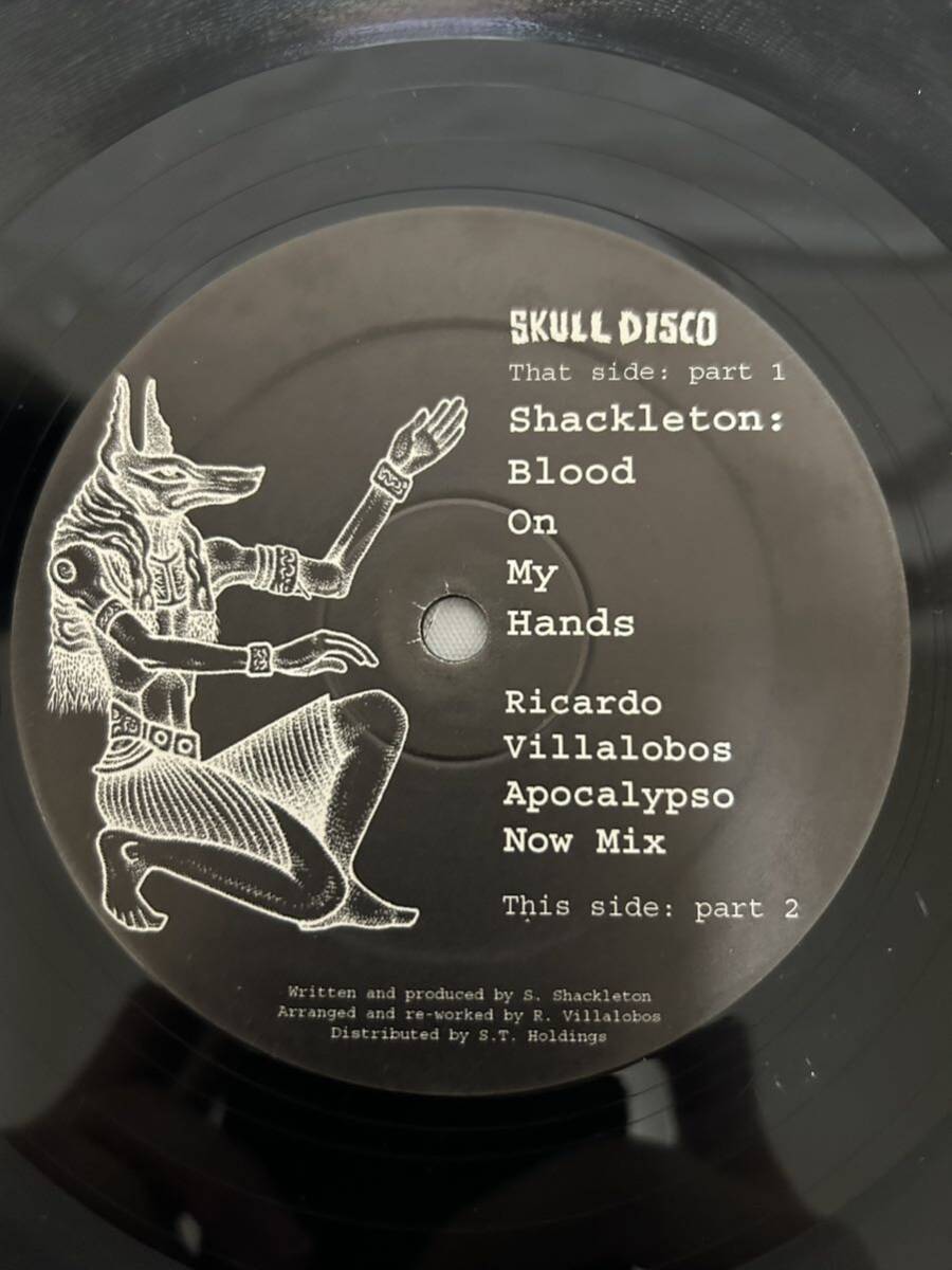 ◎V017◎LP レコード Shackleton ショーン・コネリー/Blood On My Hands (Ricardo Villalobos' Apocalypso Now Mix)/SKULL 007/UK盤の画像4