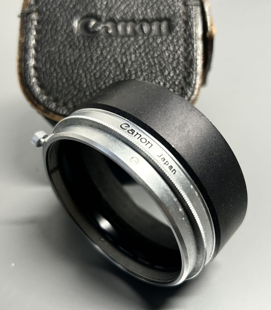 [Canon S-60] Canon original metal lens hood ( covered type ) exclusive use original leather case attaching . installation verification settled * used beautiful goods *