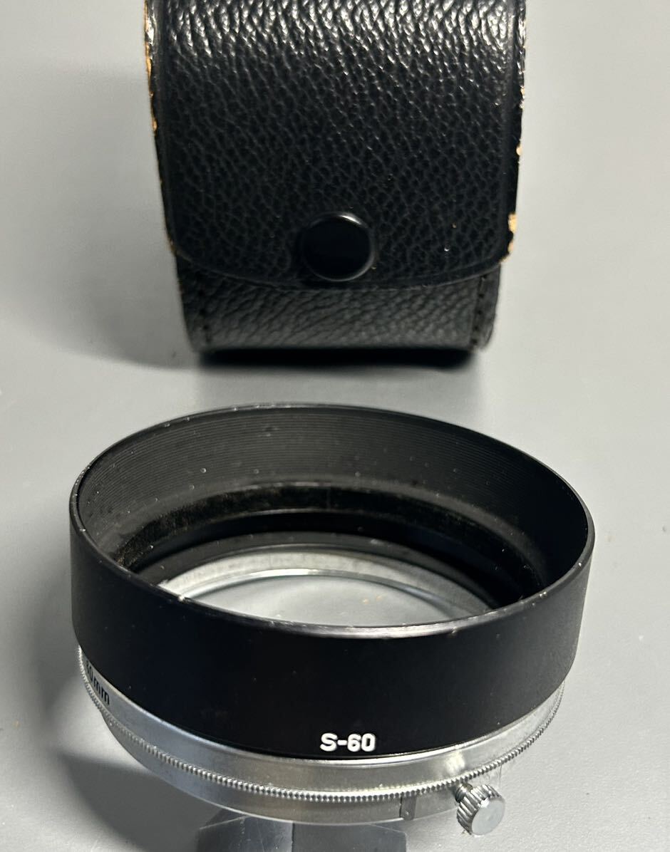 [Canon S-60] Canon original metal lens hood ( covered type ) exclusive use original leather case attaching . installation verification settled * used beautiful goods *