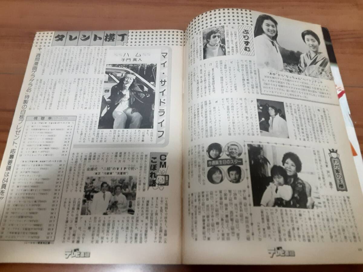 週刊テレビ番組S55年1月26日→2月1日号/大捜査線杉良太郎 ・久米宏黒柳徹子・星野知子・子門真人・古手川祐子・やがて春中村玉緒岡田奈々の画像7